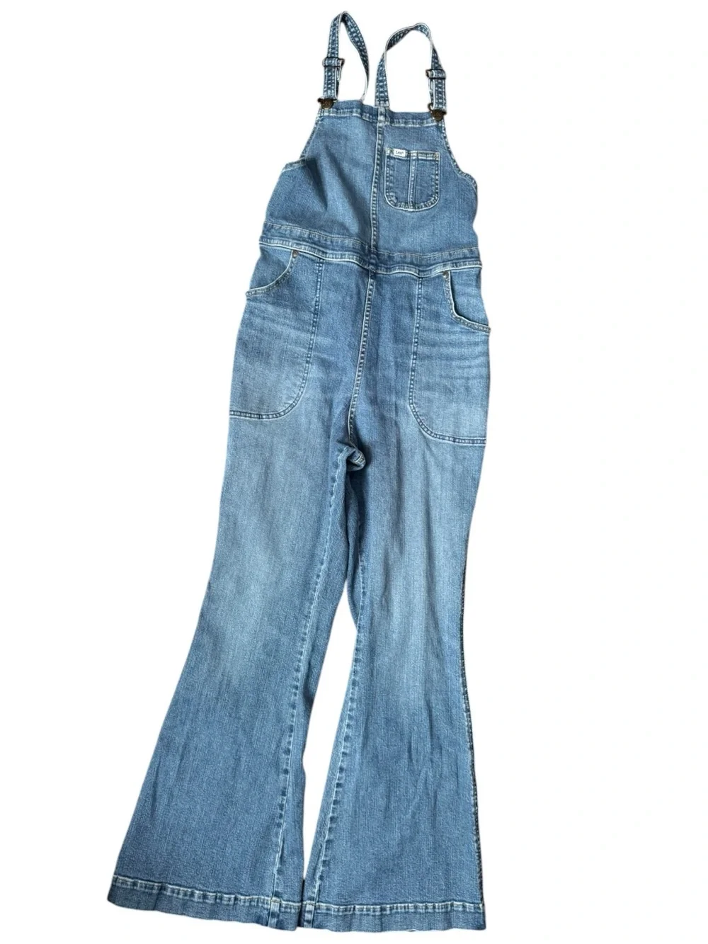 Women’s Vintage Lee Classic Flare Denim Overalls - Picture 5 of 5